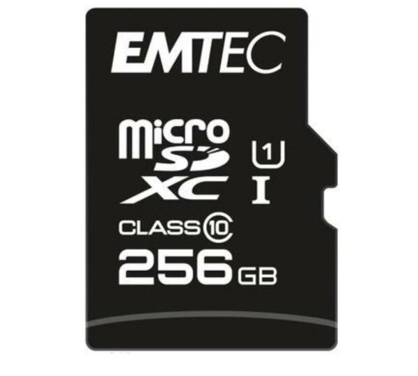 EMTEC MICROSDHC 256GB CL10 „EKMSDM256GXC10QL2” (timbru verde 0.03 lei)