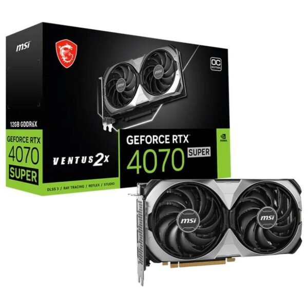 PLACI VIDEO MSI GeForce RTX 4070 SUPER 12GB VENTUS 2X OC „GEFORCE RTX 4070 SUPER 12G VENTUS 2X OC”