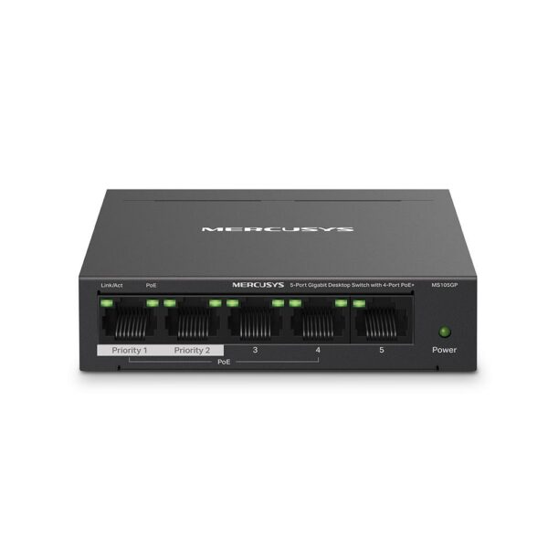 MERCUSYS DESK SWITCH 5PORT MS105GP POE „MS105GP” (timbru verde 2 lei)