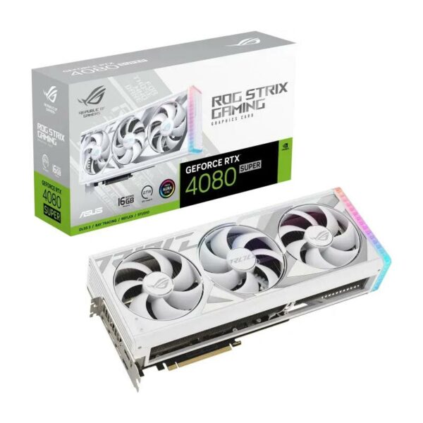 PLACI VIDEO Asus GeForce RTX 4080 SUPER ROG STRIX White 16GB GDDR6X 256-bit DLSS 3.0 „ROG-STRIX-RTX4080S-16G-WHITE”