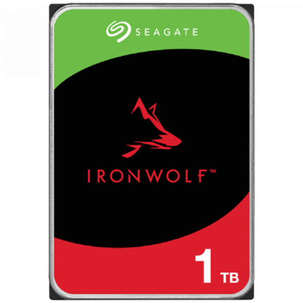 HDD Seagate IronWolf 1TB CMR, 3.5, 256MB, 5400RPM, SATA, RV Sensor, Rescue Data Recovery Services 3 ani, TBW: 180 „ST1000VN008”
