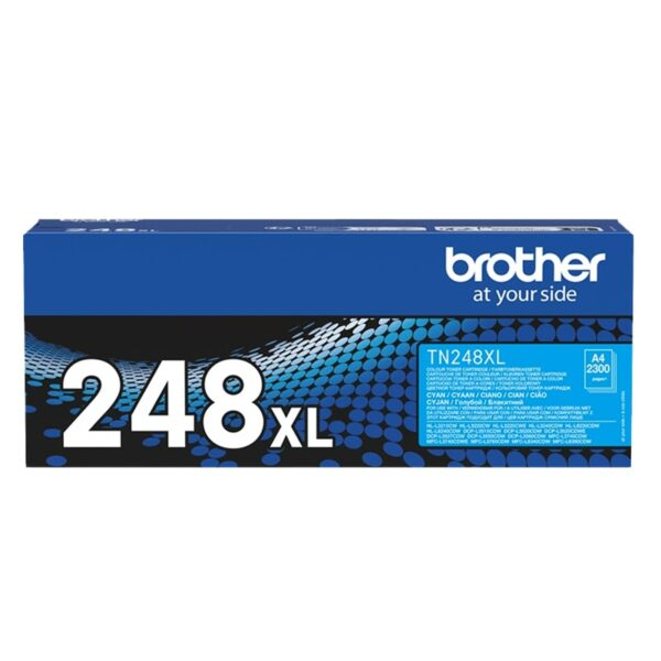 Toner Original Brother Cyan, TN248XLC, pentru HL-L3220|L3240|HL-L8230|L8240|DCP-L3520|DCP-L3560|MFC-L3740|MFC-L8340|MFC-L8390, 2.3K, (timbru verde 1.2 lei)”TN248XLC”