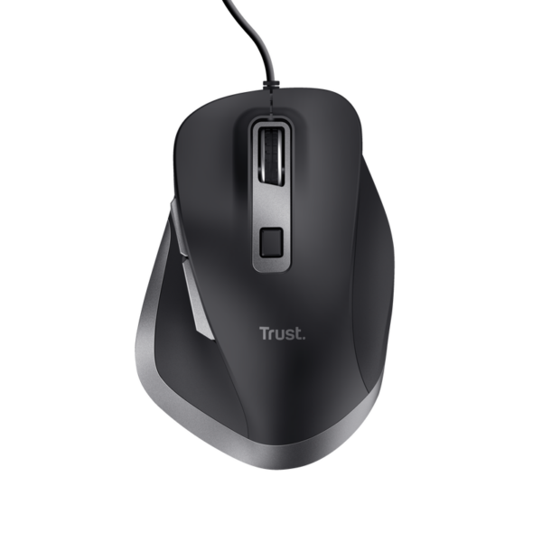Mouse Trust Fyda cu fir 5000 DPI, negru „TR-24728” (timbru verde 0.18 lei)
