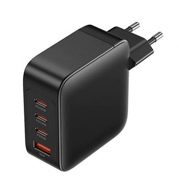 ALIMENTATOR SmartPhone la 220V Vention 4-Port USB (C + C + C + A) GaN Charging Kit (140W/140W/30W/18W) EU-Plug, „FEIB0-EU” (timbru verde 0.18 lei)