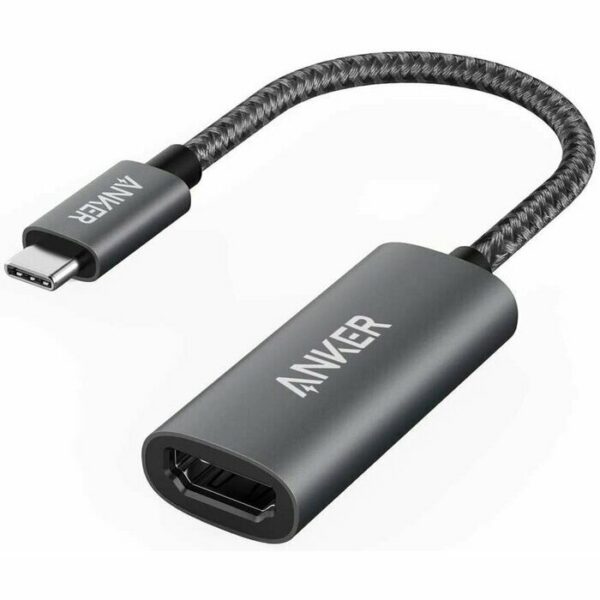 Adaptor video Anker, USB Type-C(T) la HDMI (M), , rezolutie maxima 4K la 60Hz, nu, plug and play, carcasa Aluminiu, gri, „A83120A1” (timbru verde 0.18lei) – 0194644098728