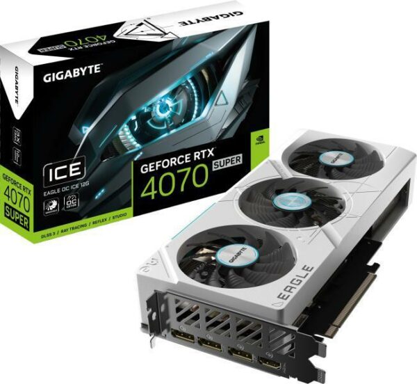 GB GF RTX 4070 EAGLE OC SUPER ICE 12GB „GV-N407SEAGLEOCICE-12GD”