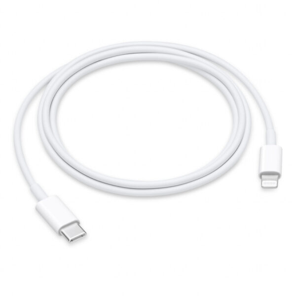 CABLU alimentare si date smartphone Apple, Lightning (T) la USB Type-C (T), cauciuc, lungime 1 m, alb, „muq93zm/a” (timbru verde 0.08 lei)