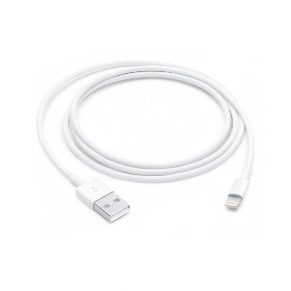 CABLU alimentare si date smartphone Apple, Lightning (T) la USB 2.0 (T), cauciuc, lungime 1 m, alb, „muqw3zm/a” (timbru verde 0.08 lei)