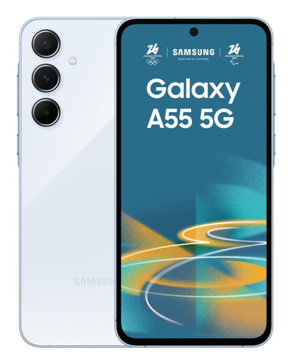 Smartphone Galaxy A55 256GB 8GB RAM 5G Dual SIM Awesome IceBlue „SM-A556BLBCEUE” (timbru verde 0.45 lei)