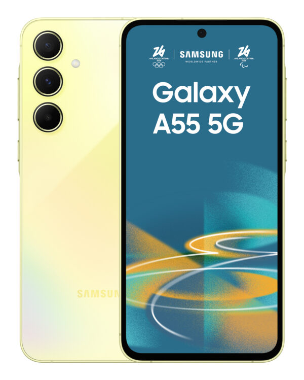 Smartphone Galaxy A55 256GB 8GB RAM 5G Dual SIM Awesome Lemon „SM-A556BZYCEUE” (timbru verde 0.45 lei)