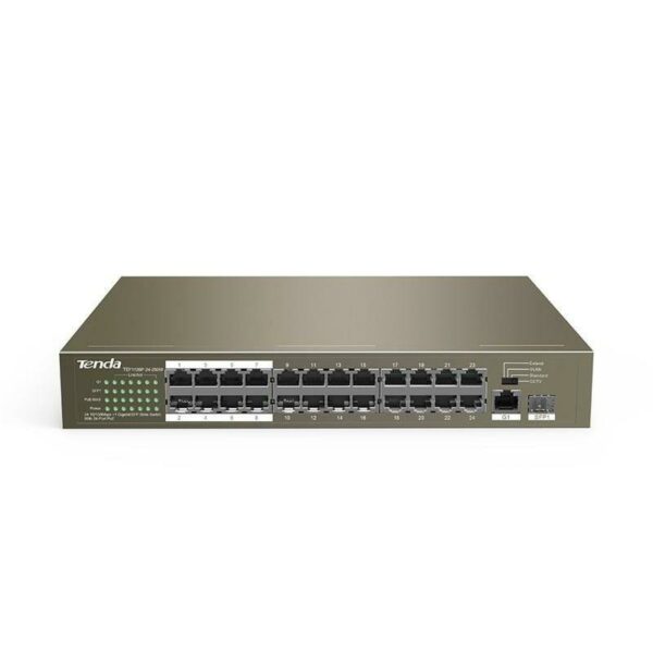 SWITCH TENDA 24-PORT+1GE/SFP UNMNG POE SWITCH „TEF1126P-24-250W”