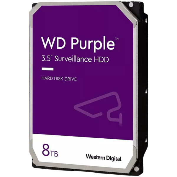 HDD Video Surveillance WD Purple 8TB CMR, 3.5, 256MB, 5640 RPM, SATA, TBW: 180 „WD85PURZ”