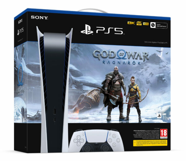 Consola Sony PS5 Digital + God of War Ragnarok Bundle 46501414 „169565” (Include timbru verde 3.5 Lei)