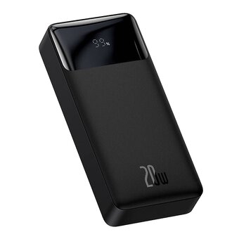 POWER BANK Baseus Bipow, 20000mAh, 20W, 2 x USB; 1 x USB Type-C, digital display pt. status baterie, total 3A, negru, „PPBD050501” (timbru verde 0.98 lei) – 6932172618322