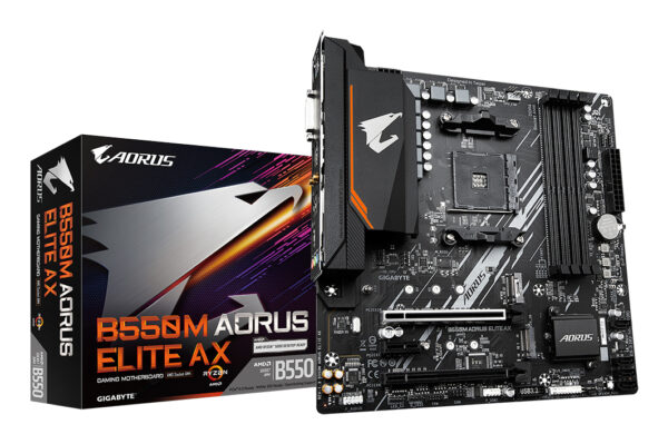 Placa de baza Gigabyte B550M AORUS ELITE AX, AMD B550, Socket AM4, mATX „B550M AORUS ELITE AX”