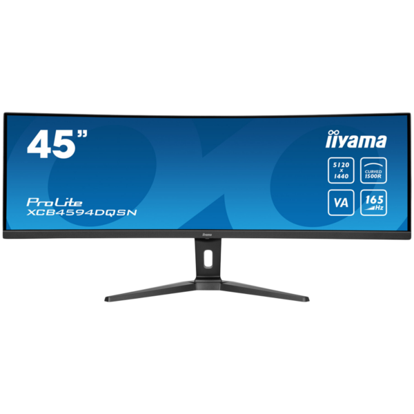 IIYAMA Monitor LED XCB4594DQSN-B1 45″ Dual QHD VA with KVM switch,USB-C 90W dock and RJ45 5120×1440/165Hz 32:9 450cd/m2 3000:1 0.8ms, HDMI DP USB-C RJ45 Hub „XCB4594DQSN-B1” (timbru verde 7 lei)