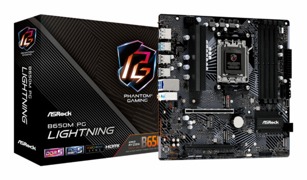 Placa de baza ASRock B650M PG Lightning – AM5 mATX – DDR5 „90-MXBMV0-A0UAYZ”