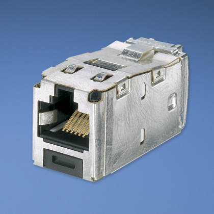 PANDUIT Cat 6 10Gig Mini-Com TX6 Shielded Jack Module „CJS6X88TGY” (timbru verde 0.03)