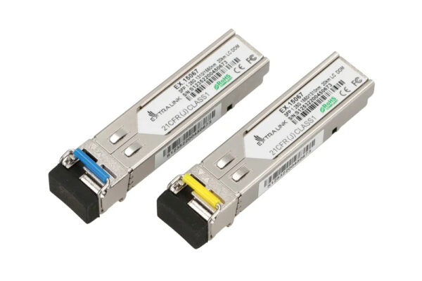 Extralink SFP WDM 1.25G 1310/1550nm | SFP Module | Single mode, 20km, LC, DDM, Pair, dedicated for HP/Aruba „EX.15067”