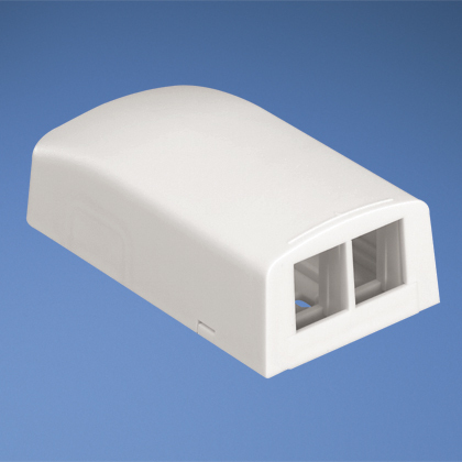 PANDUIT 2 position surface mount box for NetKey modules arctic white w/adhesive „NK2BXAW-A”