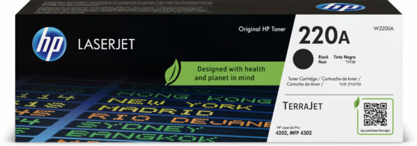 Toner Original HP Black, nr.220A, pentru Pro MFP4302|Pro 4202, 2K, incl.TV 1.2 RON, „W2200A”