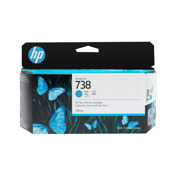 Cartus Cerneala Original HP Cyan, nr.738, pentru &nbsp;DesignJet T950, 130ml, incl.TV 1.2 RON, „498N5A”