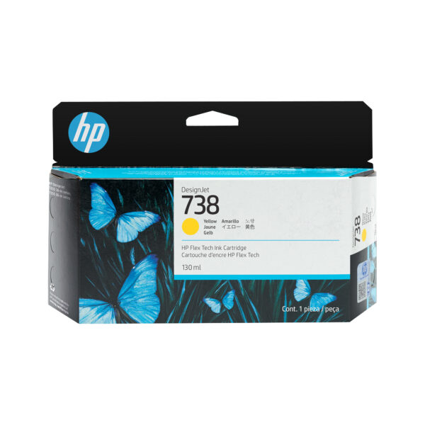 Cartus Cerneala Original HP Yellow, nr.738, pentru &nbsp;DesignJet T950, 130ml, incl.TV 1.2 RON, „498N7A”