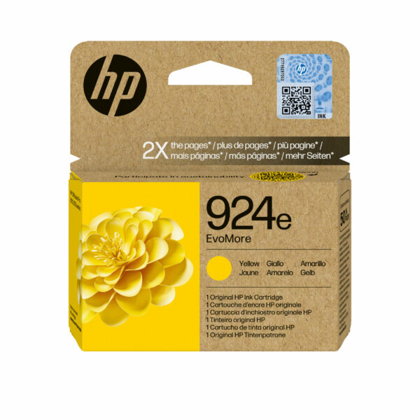 Cartus Cerneala Original HP Yellow, nr.924E, pentru OJ Pro 8122e|8132e, 0.8K, incl.TV 1.2 RON, „4K0U9NE”