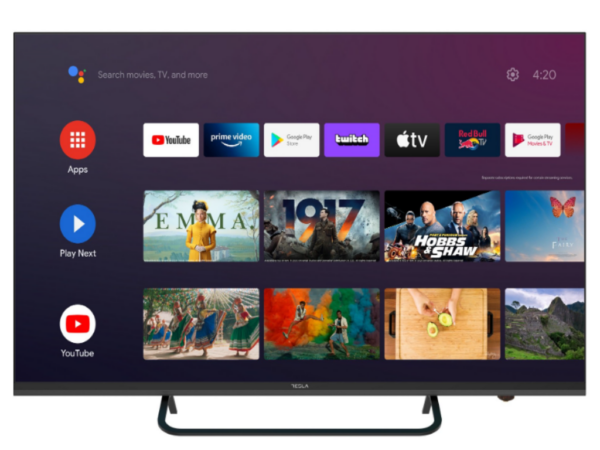 Televizor Android TV 11, DLED 65E635SUS, 165cm, UHDVB-T/T2/C/S/S2, 380 cd/m2, VESA 200x200mm „65E635SUS” (timbru verde 15 lei)