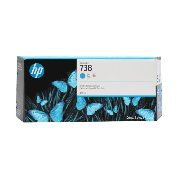 Cartus Cerneala Original HP Cyan, nr.738, pentru &nbsp;DesignJet T950, 300ml, incl.TV 1.2 RON, „676M6A”