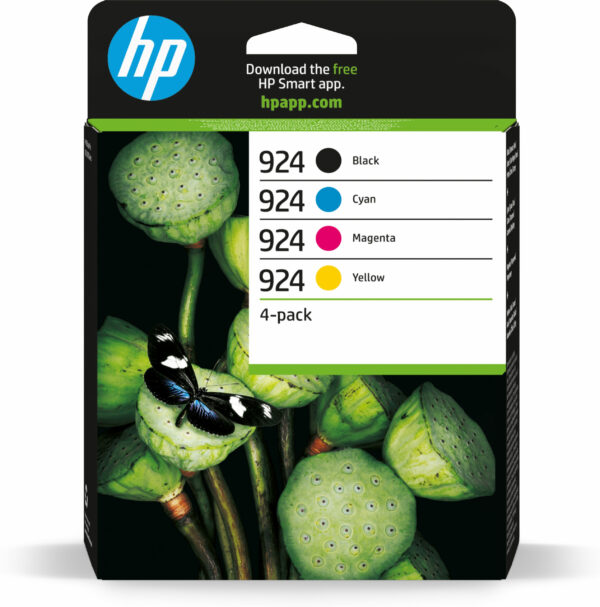 Combo-Pack Original HP CMYK, nr.924, pentru OJ Pro 8122e|8132e, 0.5/0.4/0.4/0.4K, incl.TV 1.2 RON, „6C3Z1NE”