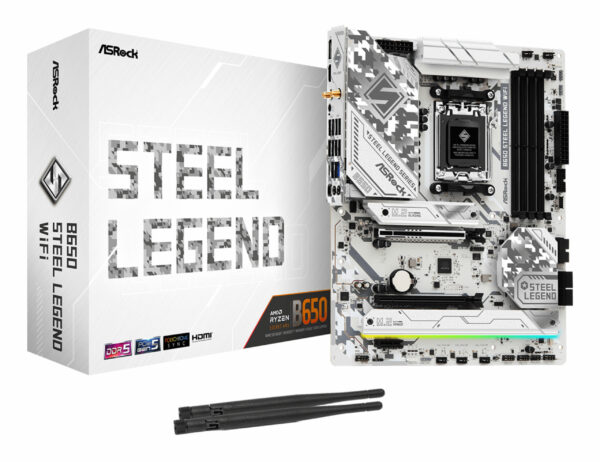 Placa de baza ASRock B650 STEEL LEGEND WIFI – Socket AM5 – motherboard „90-MXBN90-A0UAYZ”