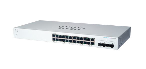 Switch Cisco CBS220-24T-4G Managed L2 Gigabit Ethernet (10/100/1000) Power over Ethernet (PoE) 1U White „CBS220-24T-4G-EU” (timbru verde 2 lei)