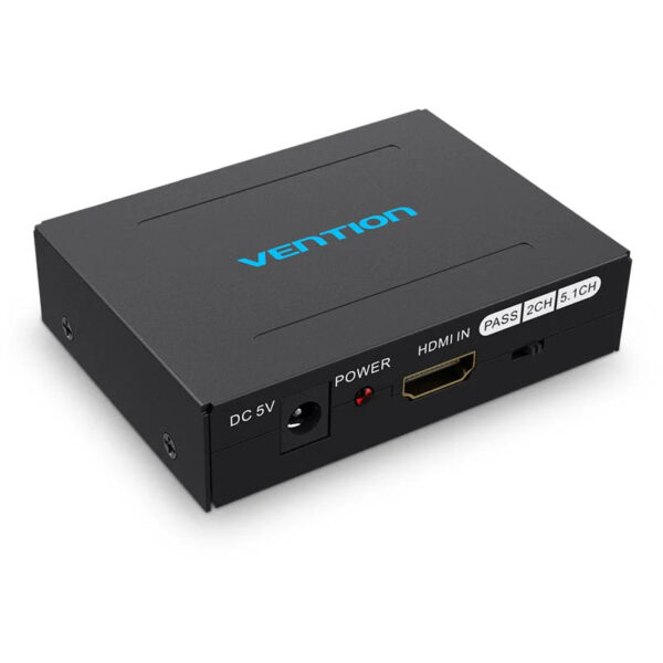 CONVERTOR audio-video Vention, HDMI(M), EDID audio la HDMI(M), SPDIF, 2x Jack(M) audio, , rezolutie , metal, negru, „AFHB0” (timbru verde 0.08 lei) – 6922794739956