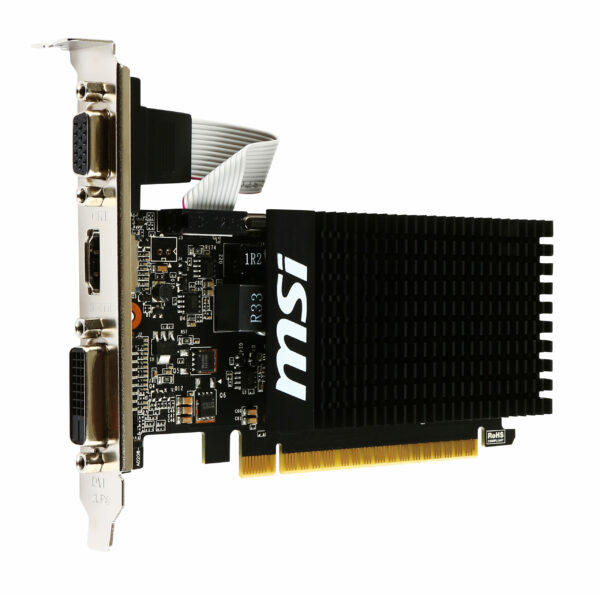 MSI GT 710 2GD3H LP. MSI GeForce GT 710, 2GB DDR3 (64bit), VGA, DVI, HDMI „GT 710 2GD3H LP.”