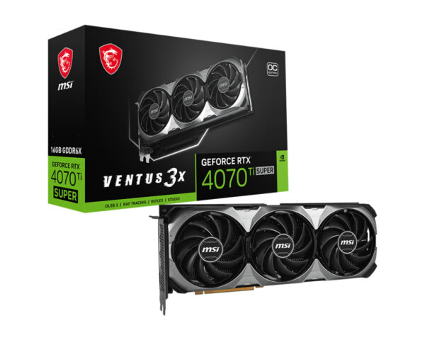 MSI GeForce RTX 4070 Ti SUPER 16GB VENTUS 3X OC „RTX 4070 TI SUPER 16G VENTUS 3X OC”