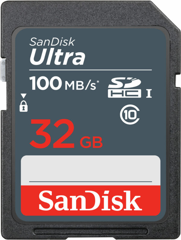 Card memorie SanDisk Ultra 32GB SDHC Mem Card 100MB/s memory card UHS-I Class 10 „SDSDUNR-032G-GN3IN” (timbru verde 0.03 lei)