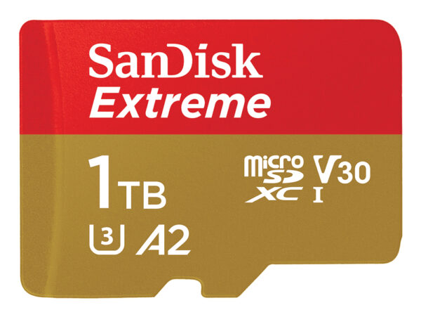 Card memorie SanDisk Extreme 1 TB microSDXC, memory card (UHS-I U3, Class 10, V30, A2) „SDSQXAV-1T00-GN6MA” (timbru verde 0.03 lei)