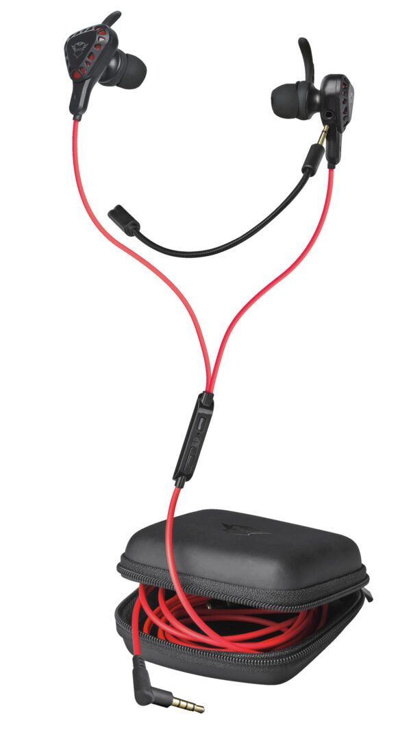Casti Trust TRU GXT 408 Headset In-ear Black,Red „VX23029” (timbru verde 0.8 lei)