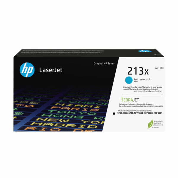 Toner Original HP Cyan, nr.213X, pentru Color LJ 5700|5800|6700|6800, 6K, incl.TV 1.2 RON, „W2131X”