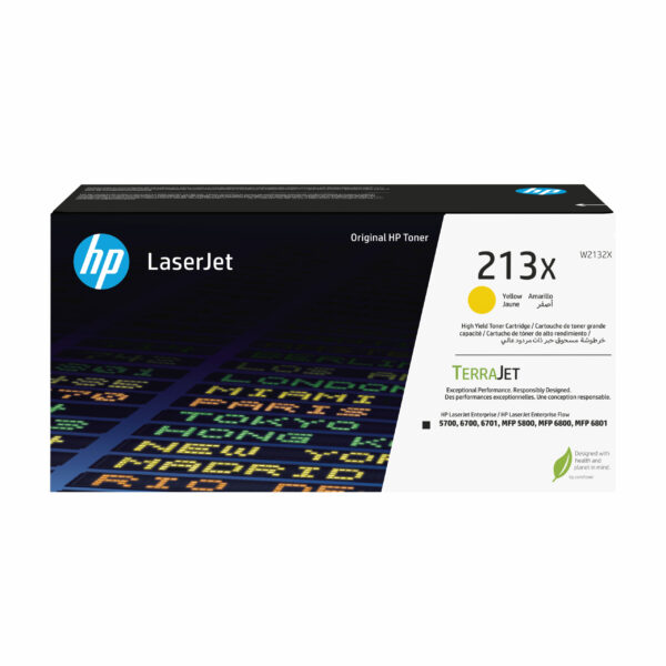 Toner Original HP Yellow, nr.213X, pentru Color LJ 5700|5800|6700|6800, 6K, incl.TV 1.2 RON, „W2132X”