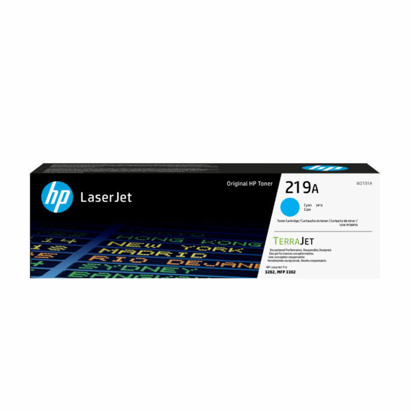 Toner Original HP Cyan, nr.219A, pentru LJ Pro 3201|3204|3288|3302, 1.2K, incl.TV 1.2 RON, „W2191A”