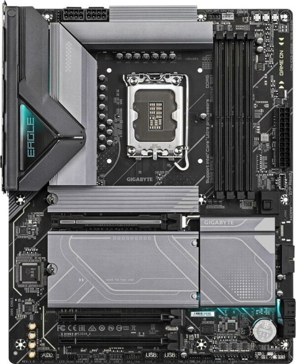 Placa de baza GIGABYTE Z890 EAGLE, LGA1851, DDR5, ATX, Negru/Gri „Z890 EAGLE”
