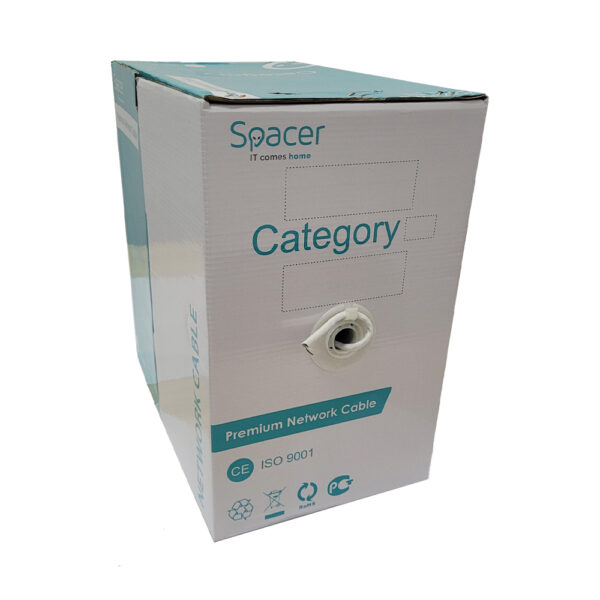 ROLA CABLU UTP SPACER Cat6, 305m, Cupru-Aluminu, Solid, AWG24, 0.51mm, 0.21mm2, „SPLC-UCAT6-CCA-305”