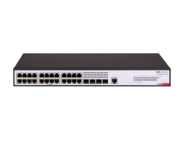 SWITCH 24 GE RJ45, 4 GE SFP, SMART L2+ „DS-3E2528-HI-24T4F” (timbru verde 2 lei)