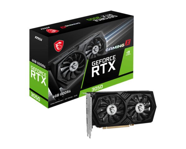 MSI GeForce RTX 3050 GAMING X 6GB GDDR6 96-bit 13xDP 1.4 2xHDMI 2.1 „GEFORCE RTX 3050 GAMING X 6G”