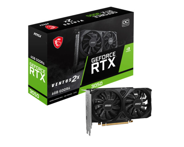 Placa video nVidia GeForce RTX 3050 VENTUS 2X OC 6GB, GDDR6, 96bit „V812-015R”