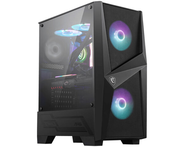 Carcasa MSI MAG FORGE 100R, tower case&nbsp;(black, tempered glass) „306-7G03R21-809” (timbru verde 0.16 lei)