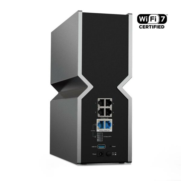 ROUTER TP-LINK wireless BE800 viteze Wi-Fi 7 Dual-Band de pana la 19000 Mbps 1xxxx port WAN/LAN de 10Gbps, 1xxxx port combo SFP+/RJ45 WAN/LAN de 10 Gbps si 4xxxx porturi LAN de 2.5 Gbps, 2.4 Ghz/5/6 Ghz dual band, WI-FI 7 „Archer BE800” (timbru verde 0.8 lei)