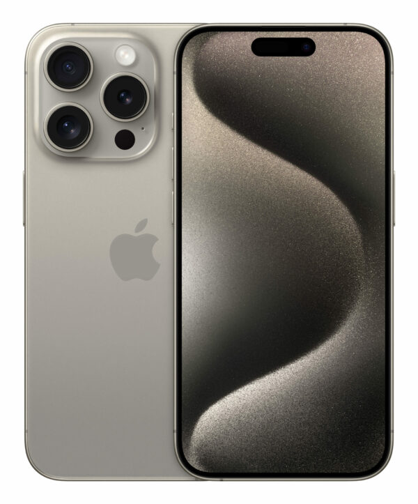 Smartphone iPhone 15 Pro 128GB 8GB RAM 5G Natural Titanium „MTUX3” (timbru verde 0.45 lei)
